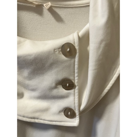 Soft Surroundings Kassidy Tunic Top 2X Cream Cowl Neck Roll Tab Sleeve - Picture 4 of 8